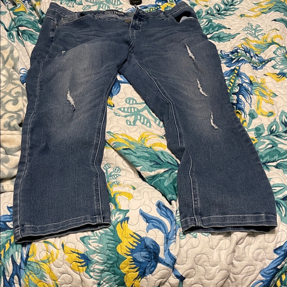 Women's Straight Leg Jeans - Blue